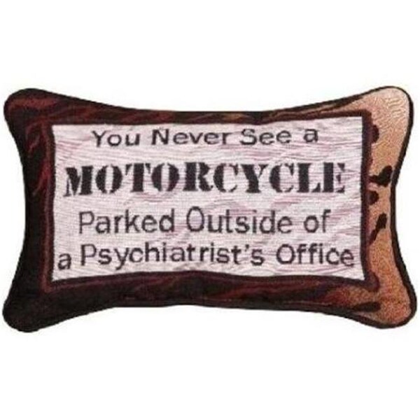 Manual Woodworkers & Weavers Manual Woodworkers & Weavers TWNSMC 12.5 x 8.5 in. You Never See a Motorcycle Word Pillow - TWNSMC