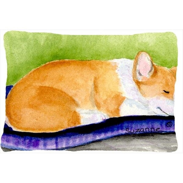 Carolines Treasures Carolines Treasures SS8920PW1216 Corgi Indoor & Outdoor Decorative Fabric Pillow - 12 x 16 in. - SS8920PW1216