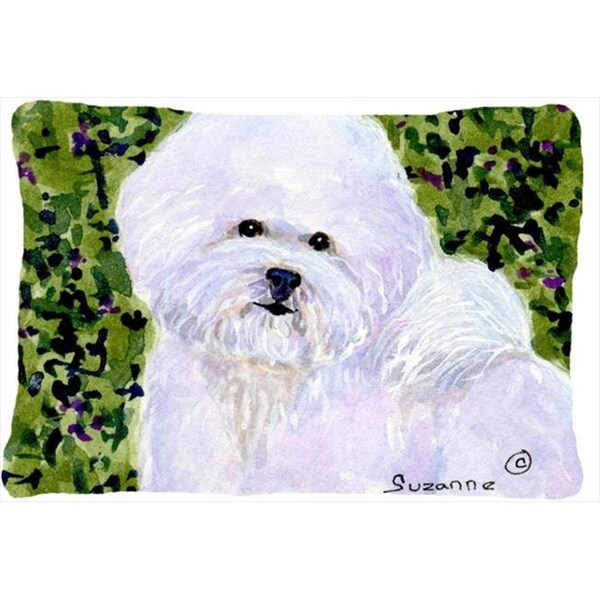 Carolines Treasures Carolines Treasures SS8817PW1216 Bichon Frise Indoor & Outdoor Decorative Fabric Pillow - 12 x 16 in. - SS8817PW1216
