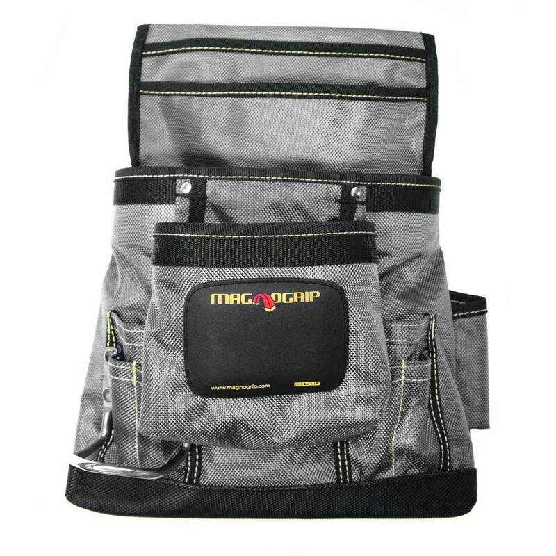 MagnoGrip 11 in. 10-Pocket Platinum Magnetic Tool Pouch with Belt - 002-474