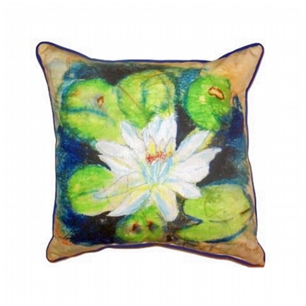 Betsy Drake Water Lily On Rice Extra Large Zippered Pillow - 20 x 24 in. - ZP496