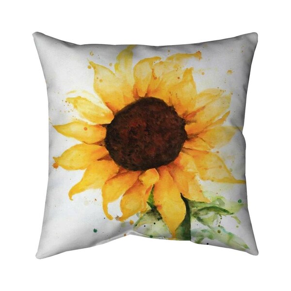 Begin Home Decor 26 x 26 in. Sunflower-Double Sided Print Indoor Pillow - 5541-2626-FL240