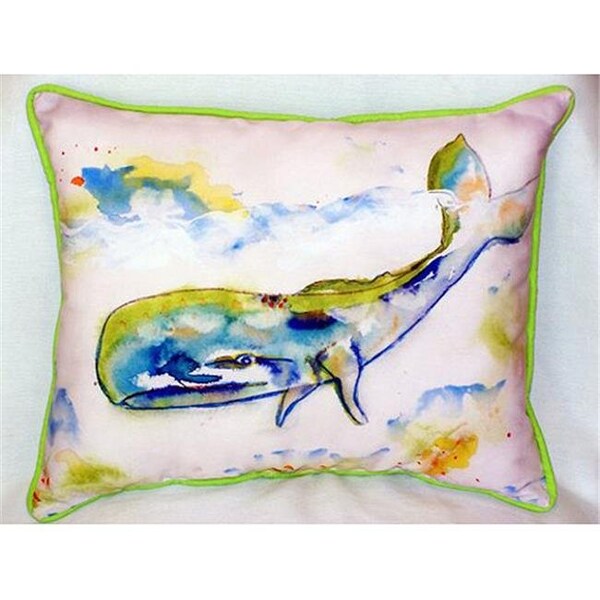 Betsy Drake Betsy Drake HJ420 Whale Large Indoor & Outdoor Pillow 16 x 20 - HJ420