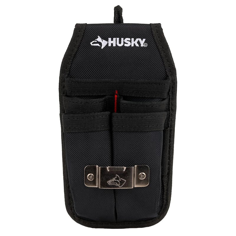 Husky 5 in. 5-Pocket Black Four Barrel Tool Belt Pouch - HD00131-TH