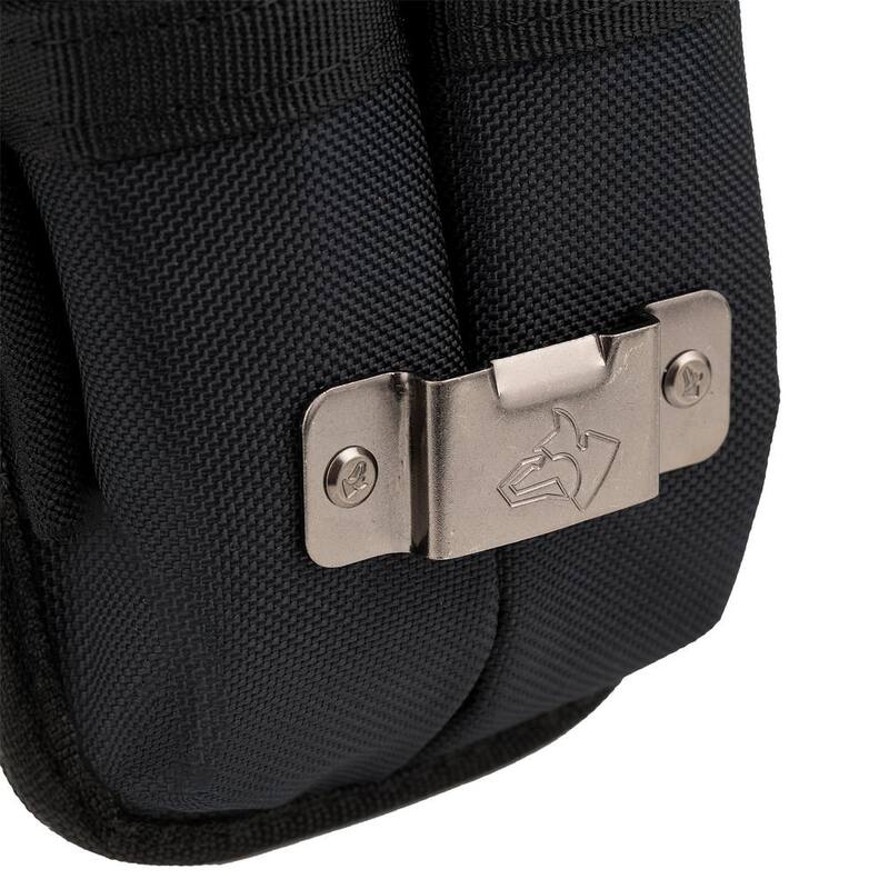 Husky 5 in. 5-Pocket Black Four Barrel Tool Belt Pouch - HD00131-TH