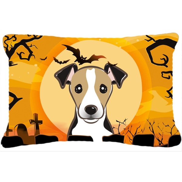 Carolines Treasures Halloween Jack Russell Terrier Fabric Decorative Pillow - BB1819PW1216