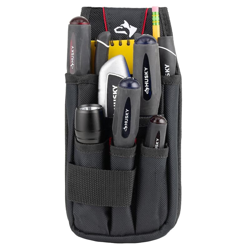 Husky 7-Pocket Black Utility Tool Belt Pouch - HD2066-TH