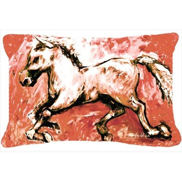 Carolines Treasures Carolines Treasures MW1170PW1216 Shadow The Horse In Red Indoor & Outdoor Fabric Decorative Pillow - MW1170PW1216
