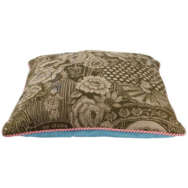 Heritage Lace 24 x 24 in. Pip Studio Wallpower Pillow Cover, Khaki - 51.040.078
