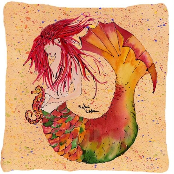 Carolines Treasures Carolines Treasures 8339PW1414 Mermaid Decorative Indoor & Outdoor Fabric Pillow - 8339PW1414