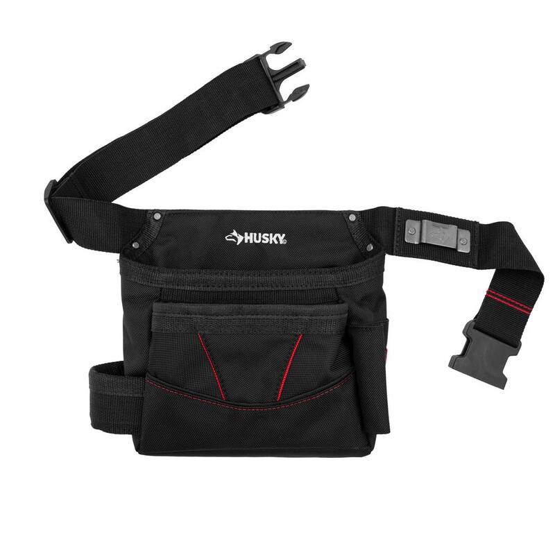 Husky 6-Pocket Black Tool Belt Pouch - HD335088-TH