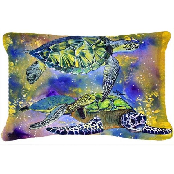 Carolines Treasures Carolines Treasures 8405PW1216 Turtle Indoor & Outdoor Fabric Decorative Pillow - 8405PW1216