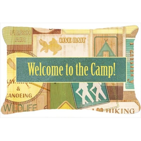 Carolines Treasures Carolines Treasures SB3080PW1216 Welcome To The Camp Indoor & Outdoor Fabric Decorative Pillow - SB3080PW1216