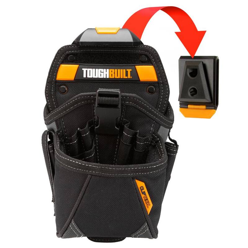 TOUGHBUILT 15-Pocket Specialist Drill Holster ClipTech Pouch in Black with No-Snag Hidden-Seam construction - TB-CT-20-LX