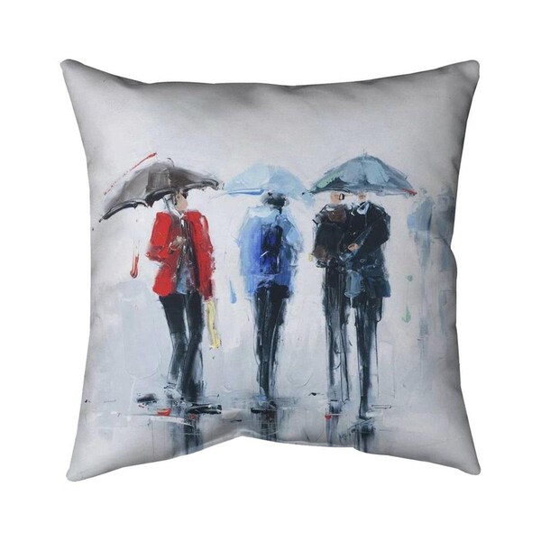 Fondo 26 x 26 in. Spring Shower-Double Sided Print Indoor Pillow - FO2793180