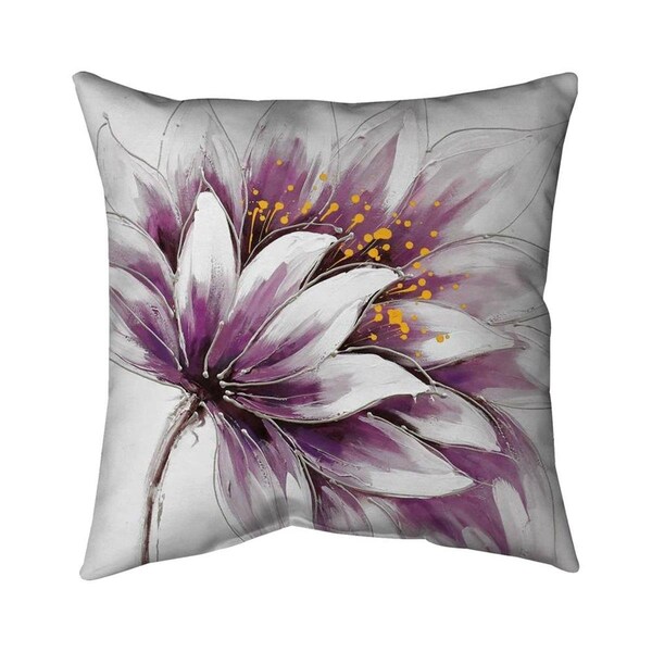 Fondo 20 x 20 in. Purple Flower-Double Sided Print Indoor Pillow - FO2793708