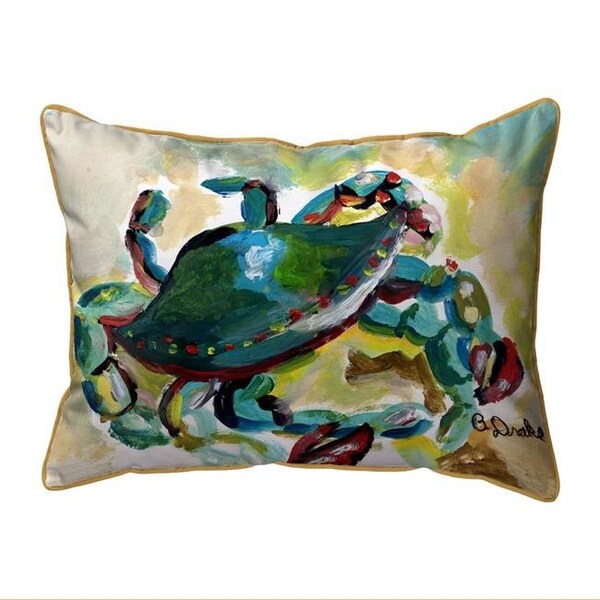 Betsy Drake Betsy Drake ZP1166 20 x 24 in. Colorful Crab Zippered Indoor & Outdoor Pillow; Extra Large - ZP1166