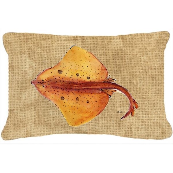 Carolines Treasures Carolines Treasures 8815PW1216 12 x 16 In. Blonde Ray Stingray Indoor & Outdoor Fabric Decorative Pillow - 8815PW1216