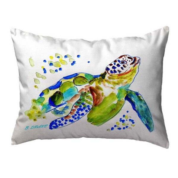 Betsy Drake Betsydrake KS1170 11 x 14 in. Baby Sea Turtle No Cord Pillow - Small - KS1170