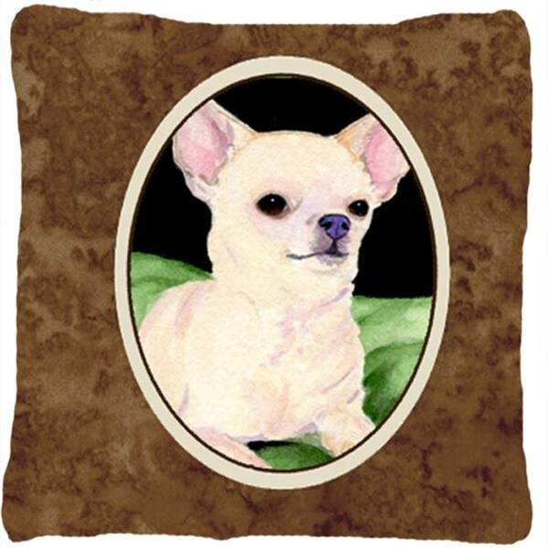Carolines Treasures Carolines Treasures SS8789PW1414 14 x 14 in. Chihuahua Decorative Fabric Pillow - SS8789PW1414