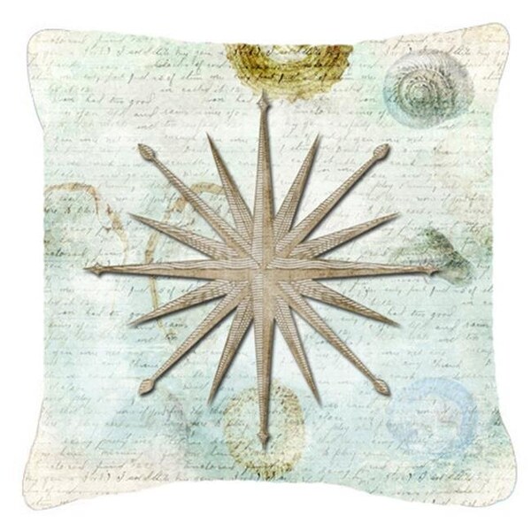 Carolines Treasures Carolines Treasures SB3024PW1818 Shells Navagation Star Indoor & Outdoor Decorative Fabric Pillow - 18 x 18 in. - SB3024PW1818