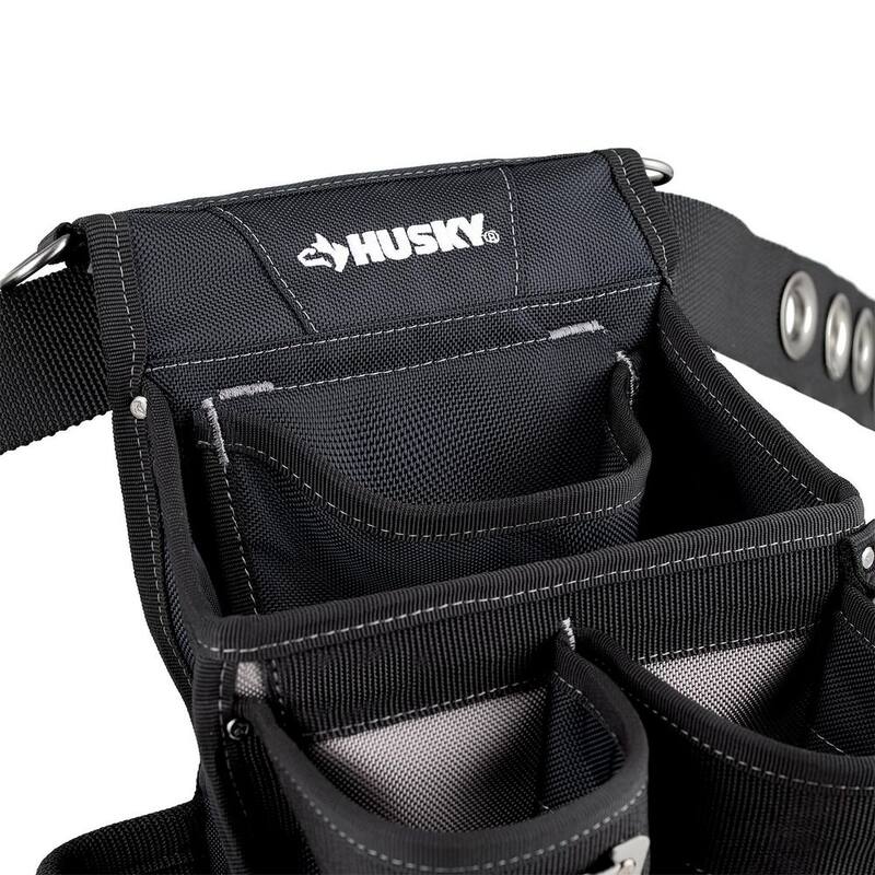 Husky Electrician's Tool Belt Pouch with Tape Measure Holder - HD00171