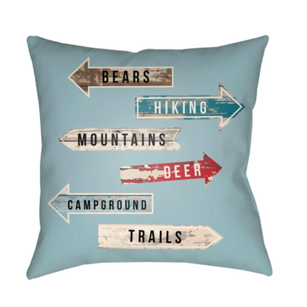 Artistic Weavers Lodge Cabin Compass Poly Filled Pillow - 18 x 18 in. - LGCB2070-1818