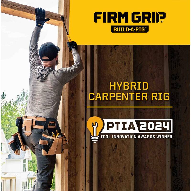 FIRM GRIP Build-A-Rig Hybrid Leather/Nylon Carpenter Tool Rig - Size Small/Medium - FG-50888-GHS