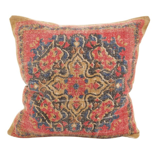 Rlm Distribution SARO  20 in. Broderie Square Bohemian Mosaic Down Filled Throw Pillow - Multi Color - HO2657670