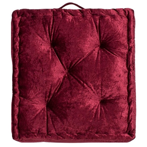 Safavieh 25 x 25 in. Belia Floor Pillow - Burgundy - FLP1001H-1818