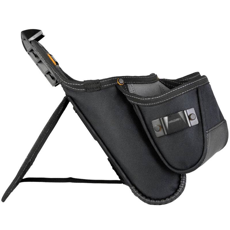 TOUGHBUILT ClipTech Framer's Pouch in Black with robust, 9-pocket construction and heavy duty hammer and pry bar loops - TB-CT-02