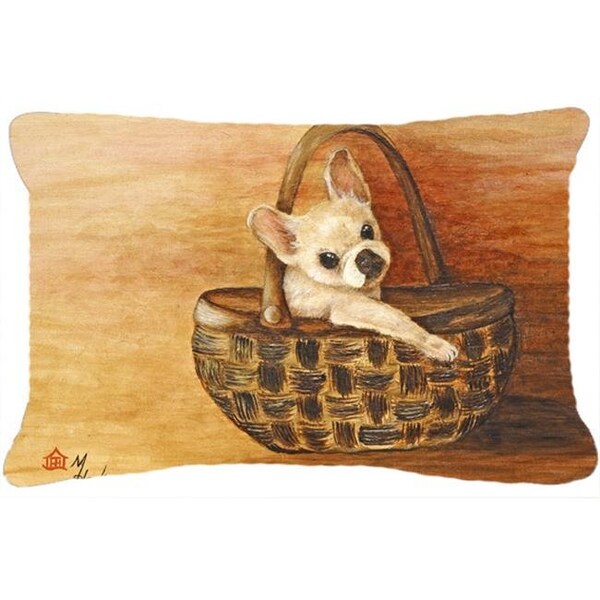 Carolines Treasures Carolines Treasures MH1063PW1216 French Bulldog Take Me Too Fabric Decorative Pillow - MH1063PW1216
