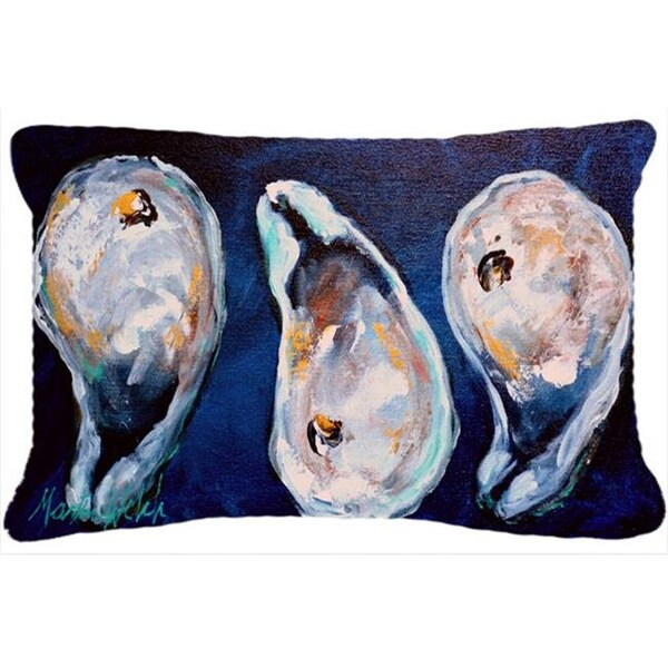 Carolines Treasures Carolines Treasures MW1112PW1216 12 x 16 In. Oysters Give Me More Indoor & Outdoor Fabric Decorative Pillow - MW1112PW1216