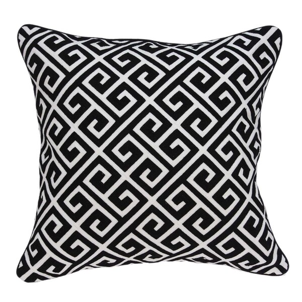 Palacedesigns 20 x 7 x 20 in. Cool Transitional Black & White Pillow Cover with Poly Insert - PA2627154