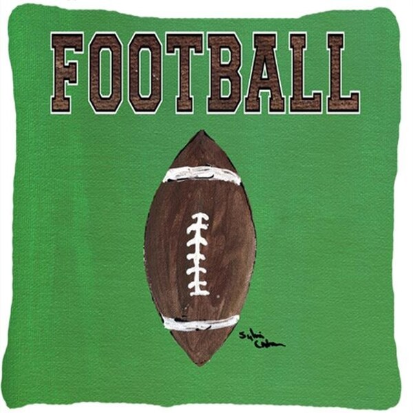Carolines Treasures Carolines Treasures 8487PW1414 Football Indoor & Outdoor Fabric Decorative Pillow - 8487PW1414