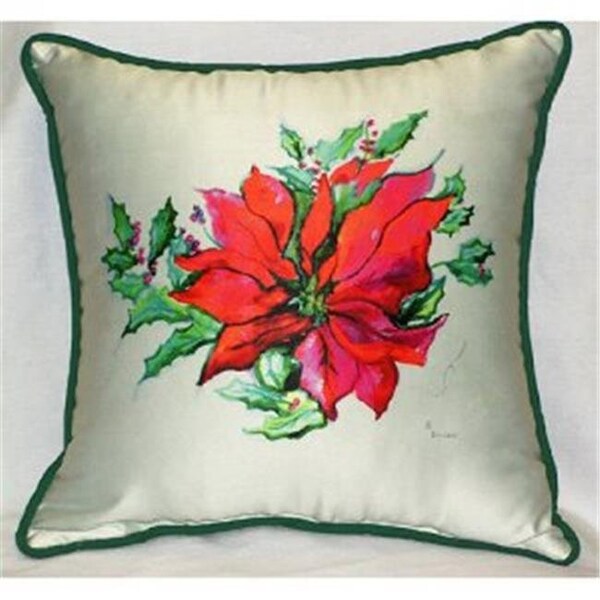 Betsy Drake Betsy Drake ZP901 Poinsettia Throw Pillow; 22 x 22 in. - ZP901