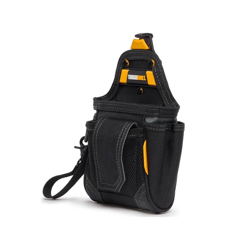 TOUGHBUILT 7.5" Warehouse Pouch in Black with 9 pockets, heavy duty tape loop and rugged reinforced construction - TB-CT-32-A