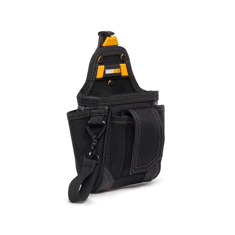 TOUGHBUILT 7.5" Warehouse Pouch in Black with 9 pockets, heavy duty tape loop and rugged reinforced construction - TB-CT-32-A