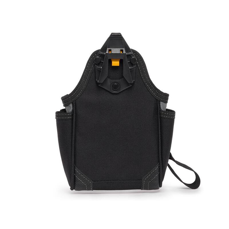 TOUGHBUILT 7.5" Warehouse Pouch in Black with 9 pockets, heavy duty tape loop and rugged reinforced construction - TB-CT-32-A