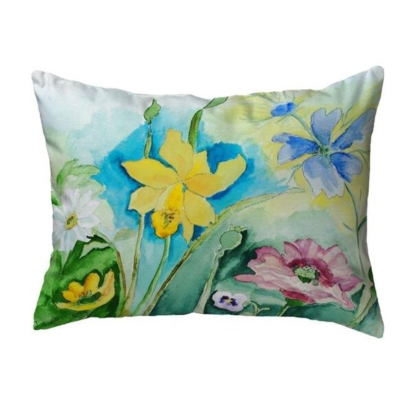 Betsy Drake Betsy Drake NC194 16 x 20 in. Betsys Florals No Cord Pillow - NC194