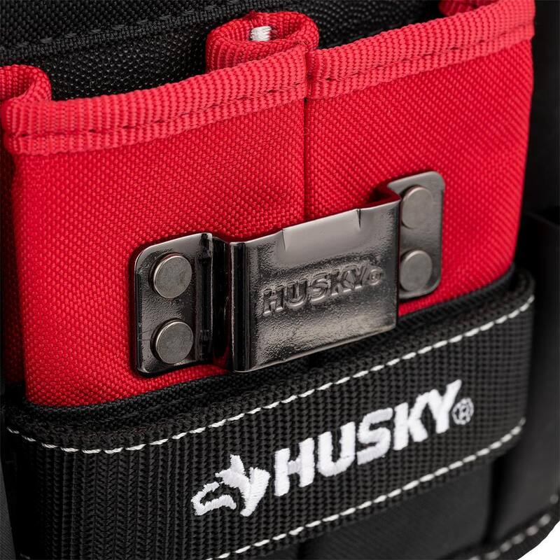 Husky 7 in. 3-Pocket Clip On Tool Belt Pouch - HD55200-TH