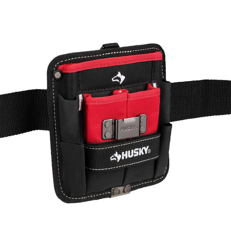 Husky 7 in. 3-Pocket Clip On Tool Belt Pouch - HD55200-TH