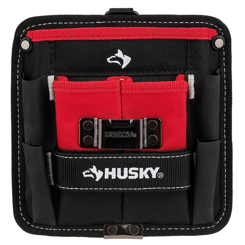 Husky 7 in. 3-Pocket Clip On Tool Belt Pouch - HD55200-TH