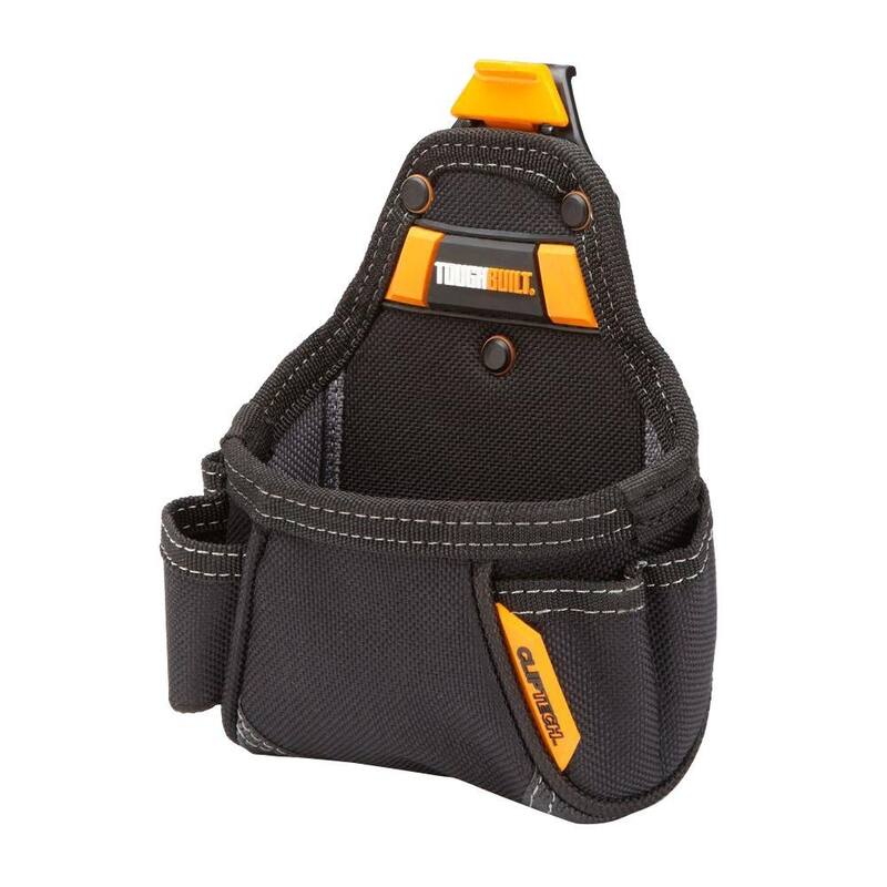 TOUGHBUILT Tape Measure/All Purpose Pouch in Black with ClipTech adaptability and 6-layer No-Snag Hidden-Seam construction - TB-CT-25