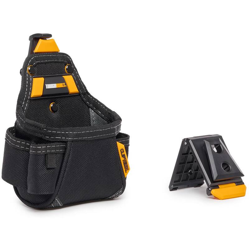 TOUGHBUILT Tape Measure/All Purpose Pouch in Black with ClipTech adaptability and 6-layer No-Snag Hidden-Seam construction - TB-CT-25