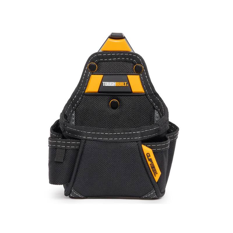 TOUGHBUILT Tape Measure/All Purpose Pouch in Black with ClipTech adaptability and 6-layer No-Snag Hidden-Seam construction - TB-CT-25