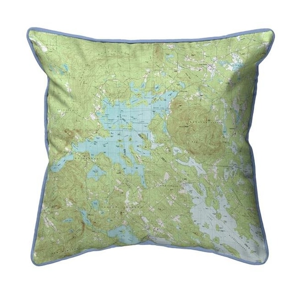 Betsy Drake Betsy Drake SN969 12 x 12 in. Squam Lake; NH Nautical Map Small Corded Indoor & Outdoor Pillow - SN969