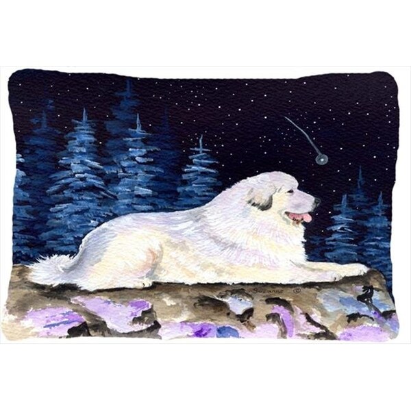 Carolines Treasures Carolines Treasures SS8438PW1216 12 x 16 in. Starry Night Great Pyrenees Decorative Indoor & Outdoor Fabric Pillow - SS8438PW1216