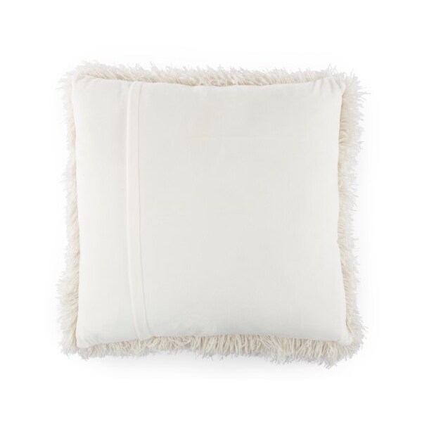 Hastings Home Oversized Floor or Throw Pillow Square Luxury Faux Fur Glam Decor Cushion for Home (Beige) - 594444DVJ