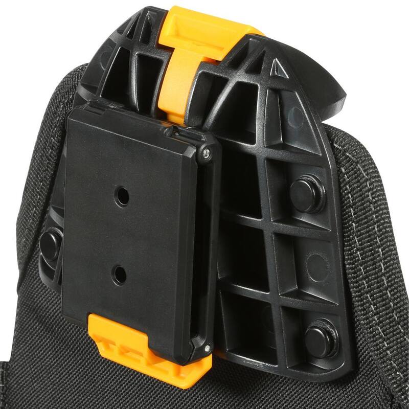 TOUGHBUILT Project Pouch with Hammer Loop, Black with ClipTech and rugged 6-layer rivet-reinforced construction - TB-CT-24